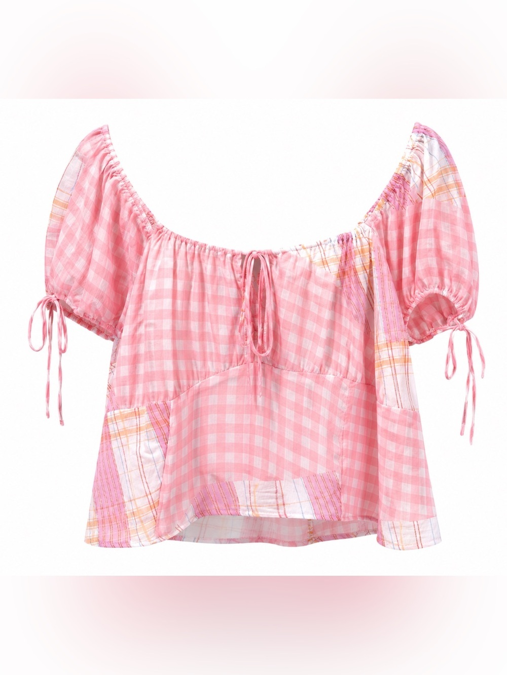 American Eagle NWT pink patchwork top, XXL